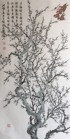 段洪归作品8《早梅发高树 迥映楚天碧》